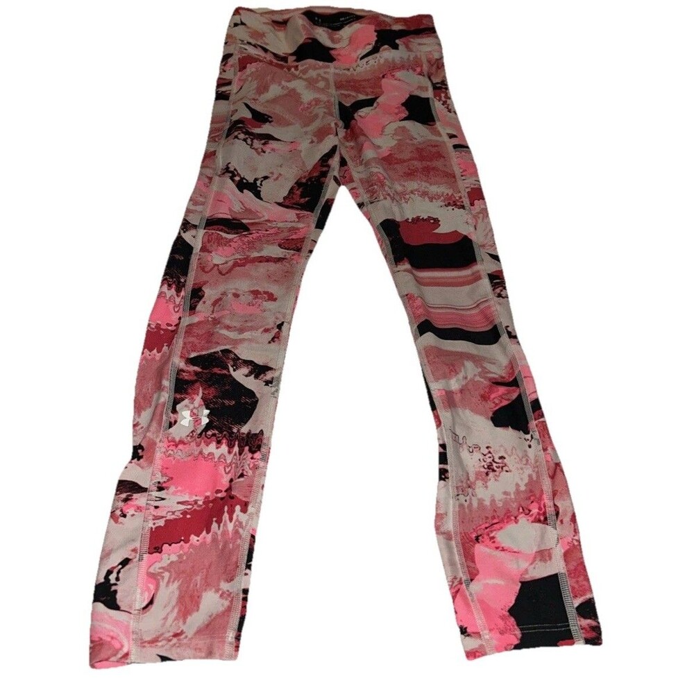 Under Armour Heatgear Pink Small Pedal Pusher Compression Athletic Leggings